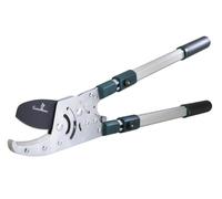 Sécateur à Ratchet Amboss avec Manche Télescopique - Coupe 50 mm, Lame Acier Trempé, Poignées Antidérapantes, Portée Étendue pour Élagage Puissant et Facile - Outil Jardin Pro
