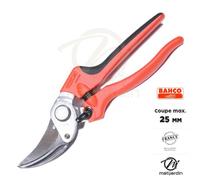 Sécateur Bahco Pradines P108-23-F à lames acier trempé. 25 mm. Bi-matière. Professionnel. Made in France