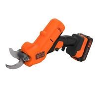 Sécateur BLACK+DECKER - Batterie Lithium 18 V 2Ah - Capacité de coupe 25 mm - Gâchette de sécurité