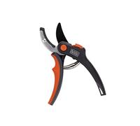 BLACK+DECKER Sécateur - Capacité de Coupe 14 Ø CM - Lame en Acier Trempé - Manche avec Soft Grip - 20 x 6 x 1,6 CM - Cisailles à Fleurs - Sécateurs - Sisailles à Haies