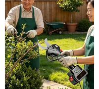 Sécateur de jardin électrique de 45 mm avec poteau télescopique de 2,1 m et écran LCD, moteur sans balais de 600 W, for haie, buisson et verger
