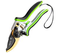 Sécateur de jardin en acier au carbone SK5, avec manche ergonomique, de couleur verte