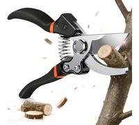 Secateur de Jardin en Acier SK-5 avec Verrou Sécurité, Sécateur Inoxydable pour Branches 25mm, Poignée Antidérapante, Sécateur pour Roses, Arbustes et Bonsaïs