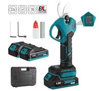 Sécateur électrique 30 mm - Sécateur sans fil - Moteur sans balais - 2 vitesses - Alimentation par batterie 18 V - Kit comprenant 2 batteries