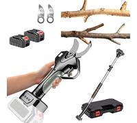 Sécateur électrique, avec poteau télescopique de 2.1M, capacité de coupe de 45mm, moteur sans balais de 600W, for branche de sécateur d'arbre de jardin