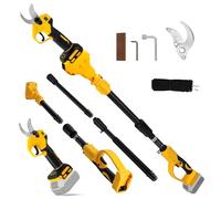 Sécateur électrique compatible avec Dewalt 20 V, sécateur sans fil avec perche d'extension jusqu'à 4,57 m, écran LCD, batterie de 30 mm pour jardin (sans batterie)