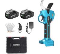 Sécateur électrique - Idéal pour la taille des arbres fruitiers et des bonsaïs - Capacité de coupe de 50 mm - 800 W - Moteur sans balais - 2 batteries de 4,0 Ah