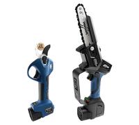Sécateur électrique, largeur de coupe 28 mm, haute efficacité, bleu, 3 piles