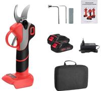 Sécateur électrique, moteur sans balais, 4 vitesses réglables, lot de 2 batteries