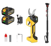 Sécateur électrique, moteur sans balais, longueur réglable, lot de 2 batteries