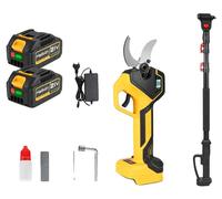 Sécateur électrique, moteur sans balais, longueur réglable, lot de 2 batteries