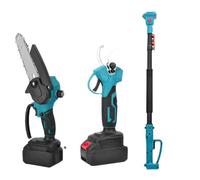 Sécateur électrique pour branches hautes, rechargeable, avec rallonge, et tronçonneuse pour branches hautes