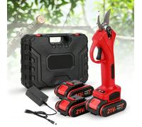 Sécateur Électrique sans Fil 21V, 600 W moteur sans balais Bypass Sécateur de jardin, 2 Batteries, Coupe 30mm, pour Verger Agricole