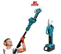 Sécateur électrique sans fil 3500W - Avec tige d'extension - 1 Batteries rechargeable - diamètre coupe 40 mm - Verrou de sécurité