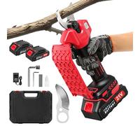 Secateur Electrique Sans Fil 35mm et Écran LCD, Sécateur de Jardin avec 2 Batteries 2000 mAh, Moteur Brushless 800 W, Lames Sharp Sk5 avec Protection Renforcée pour Branches, Buissons et Troncs