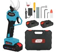 Sécateur électrique sans fil, avec 2 batteries, coupe de 40 mm, pour jardin