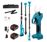 Sécateur électrique sans fil- Avec batterie 21 V 2 x 3,0 Ah et tige d'extension de 2,3 m -Compatible avec Makita