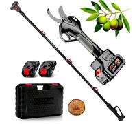 Sécateur Électrique Sans Fil Avec Perche De Rallonge 2.1m - Écran LCD, Coupe 50mm, Batterie Intégrée Pour Verger, Jardinage Et Taille Des Arbres(1 Battery)