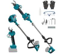 Secateur Electrique Sans Fil Avec Perche pour Makita 18V (sans batterie) | Coupe 40 mm, Design 2-en-1, Portee Totale 3,5 m, Lame SK5, Moteur Sans Balais , Pour Jardin Et Verger