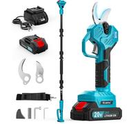 Sécateur Électrique Sans Fil Brushless 40mm - Élagueuse Sur Perche 2,5m - Coupe Branches Arbres Fruit Bonsaï - Compatible Makita