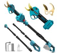 Sécateur Électrique Sans fil Compatible avec Makita 18 V (Sans batterie) | 45 mm Secateur à batterie avec Perche télescopique Professionnel Perche Élagueuse de Jardin avec LCD, pour Jardinage, Vigne