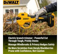 Sécateur électrique sans fil Dewalt 20V : Outil puissant à batterie lithium pour arbres fruitiers et jardins (machine uniquement) no battery