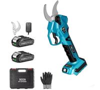 Sécateur électrique sans fil - Ébrancheuse électrique - Moteur sans balais - Diamètre de coupe de 40 mm - 2 batteries de 2,0 Ah - Idéal pour les arbres fruitiers