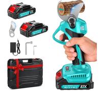 Sécateur électrique sans fil, léger, avec une capacité de coupe de 33 mm, équipé d'un écran LCD et fourni avec 2 batteries