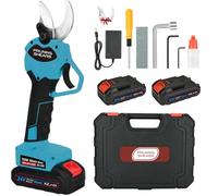 Sécateur électrique sans fil Nexalite 40 mm, 2x3000 mAh, lame SK5, sécurité | Coupe 40 mm; 2 batteries 3000 mAh; lame SK5 antirouille; double verrouillage; 1 kg, une main; verger/vigne/haies