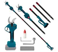 Sécateur Électrique Sans Fil, Sécateur à Branches Électrique | Perche Télescopique 2,2 m, Diamètre Coupe 40 mm, Sécateur de Jardin Télescopique 2en1 Compatible avec Makita 18V(NO BATTERIE)