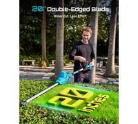 Sécateur électrique sans fil Seesii 20'' avec tige télescopique de 2,6 m, taille-haie pour branches hautes, outil de jardin compatible avec batterie Makita 18V. with 2X4.0Ah battery