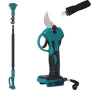 Sécateur électrique - Sécateur à batterie avec manche télescopique de 250 cm - Capacité de coupe de 35 mm - Moteur sans balais - Compatible avec une batterie 18 V - Prise européenne