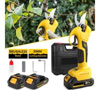Sécateur électrique - Sécateur à batterie - Capacité de coupe de 30 mm - 2 batteries - Compatible avec les batteries Makita 18 V