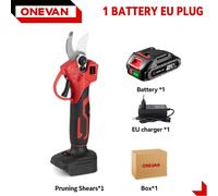 Sécateur électrique - Sécateur à batterie - Moteur sans balais - Capacité de coupe de 30 mm - Compatible 21 V/18 V - Kit comprenant 1 batterie - Gris