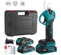 Sécateur électrique - Sécateur à batterie pour arbres - Capacité de coupe jusqu'à 30 mm - 2 vitesses - 2 batteries - Compatible avec les batteries Makita