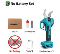 Sécateur électrique - Sécateur à batterie sans fil 21V, sans balais - Capacité de coupe de 65 mm - Lame en acier au carbone - Sans fil, idéal pour les arbres fruitiers et les bonsaïs - Livré sans batt
