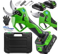 Sécateur électrique Sécateur à branches 2 batteries 2 Ah 21 V MalTec Sécateur professionnel Diamètre de coupe 40 mm avec mallette