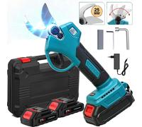 Sécateur électrique - Sécateur à cisaillement - 800 W - Capacité de coupe de 25 mm - Moteur sans balais - 2 vitesses - Batterie incluse - Bleu