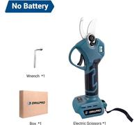 Sécateur électrique - Sécateur sans fil - Moteur sans balais 500 W - Diamètre de coupe 35 mm - Lame en acier au carbone - Prise UE - Sans batterie - Orange/Noir