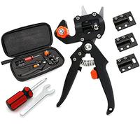Sécateur Jardin, LEADSTAR Jardinage Ciseaux à Greffer Professionnels, Kit Jardinage pour Arbre Fruitier Twig Vine, Pince à Greffer de Plantes, Outils Sécateur Lames Poignée de Confort Coffret Cadeau