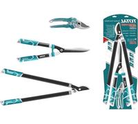 Sécateur - Lot de 3 sécateurs - 220 mm, cisailles à haies 580 mm et sécateur à deux mains 725 mm - pour les jardiniers et le jardinage