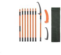 Sécateur manuel télescopique de 7,3 à 8,3 m, orange, pour palmiers