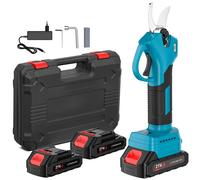 Sécateur pour bonsaï - Sécateur électrique sans fil - Moteur sans balais - 21 V - 800 W - Diamètre de coupe : 2,5 cm - Prise européenne - Orange/noir