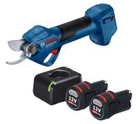Sécateur sans fil Bosch GGP 12V-25 12 V 25 mm sans balais + 2 batteries 3,0 Ah + chargeur