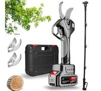 Sécateur Sur Batterie Avec Longue Perche 2.1m - Ciseaux Électrique, Affichage LCD, Capacité 50mm Pour Taille Des Branches Haute Et Travaux De Jardin(1 Battery)