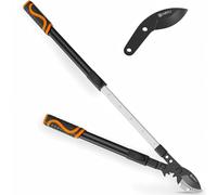 Sécateur télescopique AIRAJ Anvil, usage intensif, 67-100 cm | Lames Sk5, coupe 7 cm, lames remplaçables. Pour élagage arbres, arbustes, branches épaisses, basses ou hautes