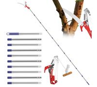Sécateur télescopique avec scie d'élagage, 82-410 cm, avec poignée, ensemble d'outils de jardin, élagueuse sur perche pour jardin