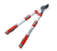 Sécateur télescopique J446 - Avec système de réduction - Poignée bi-matière - Coupe en dérivation - Sécateur de jardin en aluminium renforcé - Altuna, Blanco Y Gris