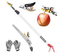 Sécateur télescopique, longueur 1,3–2,2 m, en aluminium, avec lame de scie, idéal pour la taille des arbres fruitiers