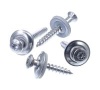 SECCARO Lot de 100 vis étanches 4,5 x 25 mm en acier inoxydable A2 avec rondelle d'étanchéité EPDM 15 mm TX/six pans creux